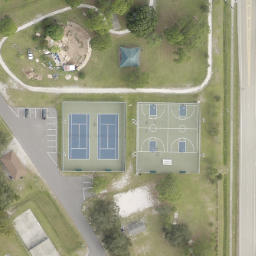Sand Volleyball Court, Gifford, FL — aerial view