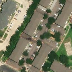 Sand Volleyball Court, Corpus Christi, TX — aerial view