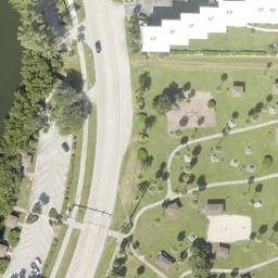 Sand Volleyball Court, Vero Beach, FL — aerial view