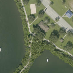 Sand Volleyball Court, Vero Beach, FL — aerial view