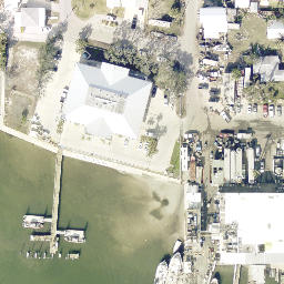 Sand Volleyball Court, Cortez, FL — aerial view