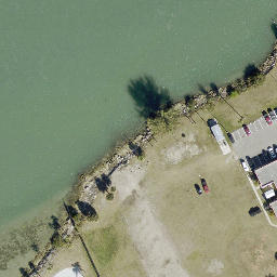 Sand Volleyball Court, Fort Pierce, FL — aerial view