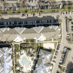 Sand Volleyball Court, The Meadows, FL — aerial view