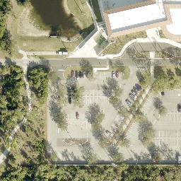 Sand Volleyball Court, Whitfield, FL — aerial view