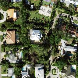Sand Volleyball Court, South Sarasota, FL — aerial view
