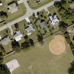 Sand Volleyball Court, Port Saint Lucie, FL — aerial view