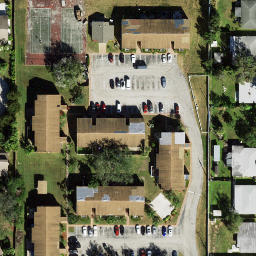 Sand Volleyball Court, South Gate Ridge, FL — aerial view