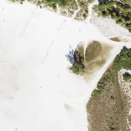 Sand Volleyball Court, Siesta Key, FL — aerial view