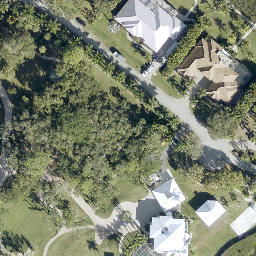 Sand Volleyball Court, North River Shores, FL — aerial view