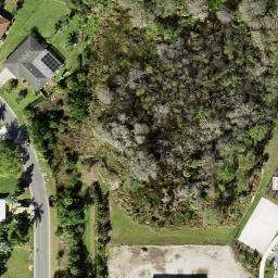 Sand Volleyball Court, Laurel, FL — aerial view