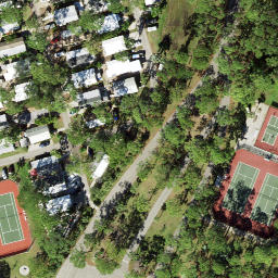 Sand Volleyball Court, Nokomis, FL — aerial view