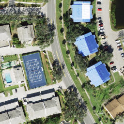 Sand Volleyball Court, Nokomis, FL — aerial view