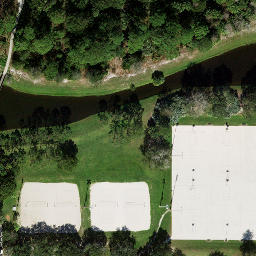 Jupiter Community Park Sand Courts — aerial view