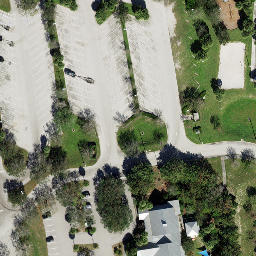 Sand Volleyball Court, Jupiter, FL — aerial view