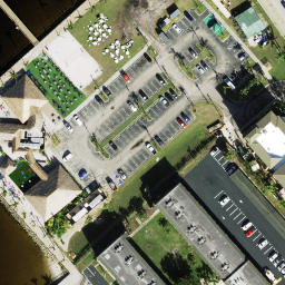 Sand Volleyball Court, Punta Gorda, FL — aerial view
