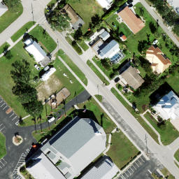 Sand Volleyball Court, Punta Gorda, FL — aerial view