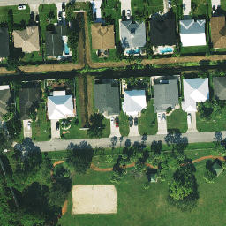 Sand Volleyball Court, Limestone Creek, FL — aerial view