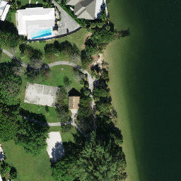 Sand Volleyball Court, Lake Park, FL — aerial view