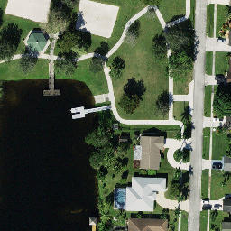 Sand Volleyball Court, Royal Palm Beach, FL — aerial view