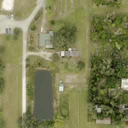 Sand Volleyball Court, Fort Myers Shores, FL — aerial view