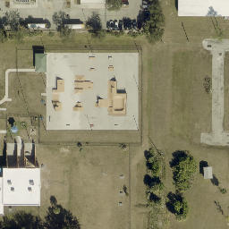 Sand Volleyball Court, Lochmoor Waterway Estates, FL — aerial view