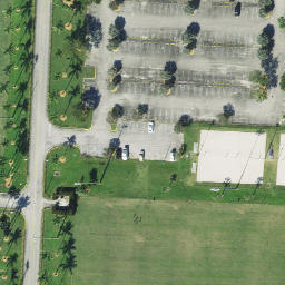 Sand Volleyball Court, Wellington, FL — aerial view