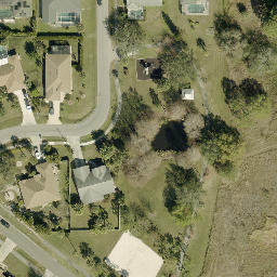 Sand Volleyball Court, Lehigh Acres, FL — aerial view