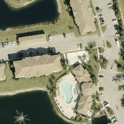 Sand Volleyball Court, Fort Myers, FL — aerial view