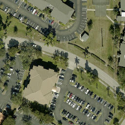 Sand Volleyball Court, Pine Manor, FL — aerial view