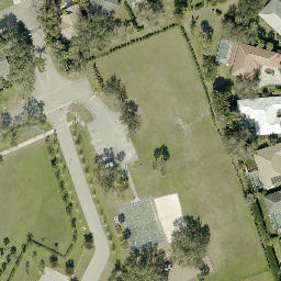 Sand Volleyball Court, Gateway, FL — aerial view