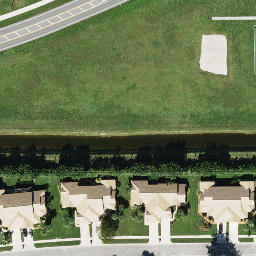 Sand Volleyball Court, Aberdeen, FL — aerial view