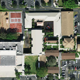 Sand Volleyball Court, Delray Beach, FL — aerial view