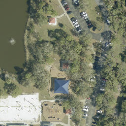 Sand Volleyball Court, Estero, FL — aerial view