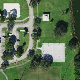 Sand Volleyball Court, Sandalfoot Cove, FL — aerial view
