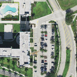 Sand Volleyball Court, Boca Raton, FL — aerial view