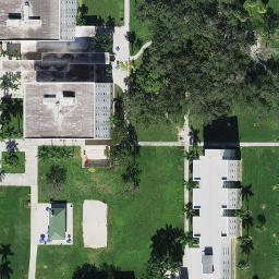 Sand Volleyball Court, Boca Raton, FL — aerial view