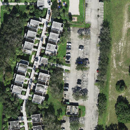Sand Volleyball Court, Boca Raton, FL — aerial view