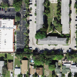 Sand Volleyball Court, Boca Raton, FL — aerial view