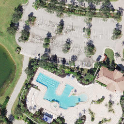 Sand Volleyball Court, Ave Maria, FL — aerial view