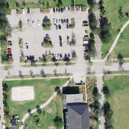 Sand Volleyball Court, Ave Maria, FL — aerial view