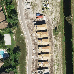 Sand Volleyball Court, Boca Del Mar, FL — aerial view
