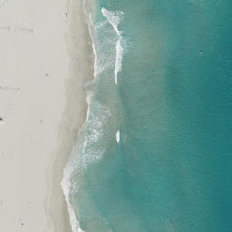 Sand Volleyball Court, Deerfield Beach, FL — aerial view