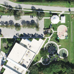 Sand Volleyball Court, Sandalfoot Cove, FL — aerial view