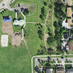 Sand Volleyball Court, Tedder, FL — aerial view