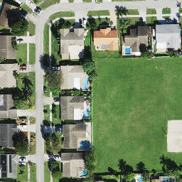 Sand Volleyball Court, Tedder, FL — aerial view