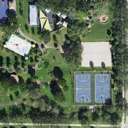 Sand Volleyball Court, Coral Springs, FL — aerial view