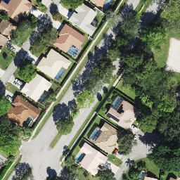 Sand Volleyball Court, Parkland, FL — aerial view