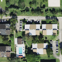 Sand Volleyball Court, Coral Springs, FL — aerial view