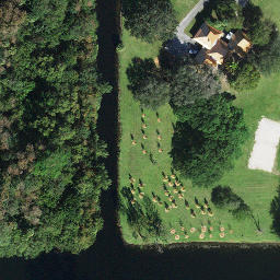 Sand Volleyball Court, Coconut Creek, FL — aerial view