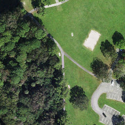Sand Volleyball Court, Coconut Creek, FL — aerial view